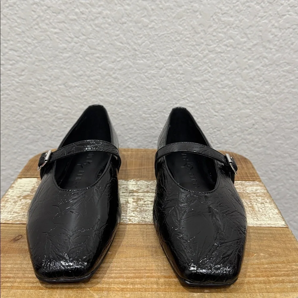 Katy Perry The Evie Black Patent Crinkle Mary Janes Size 9 - Picture 4 of 7